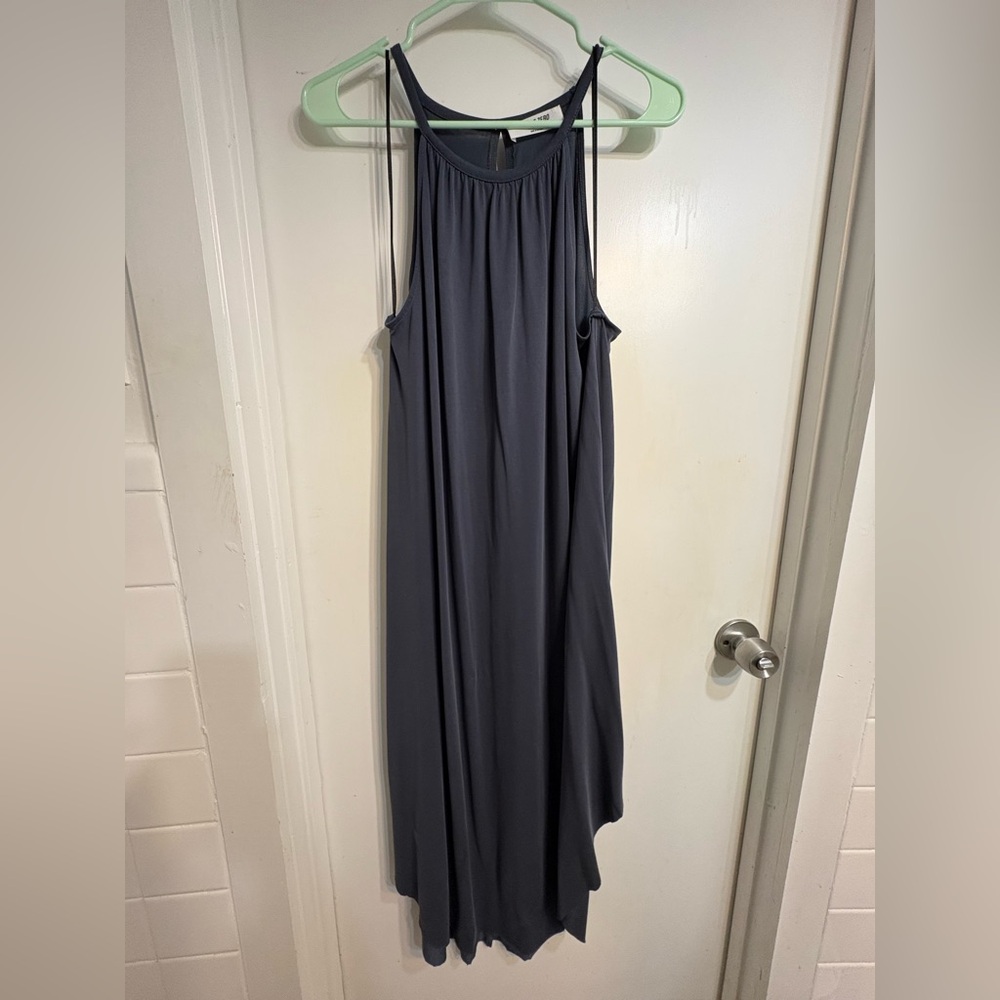 Double Zero Blue-Charcoal Maxi Dress